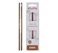 KnitPro Gancho de Ganchillo, Madera, Marrón, 4,00 mm