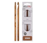 KnitPro Gancho de Ganchillo, Madera, Marrón, 7 mm