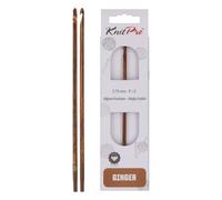 KnitPro Ganchos de crochet de jengibre: ganchos de crochet de madera afganos tunecinos intercambiables de 3,75 mm, suaves y cómodos