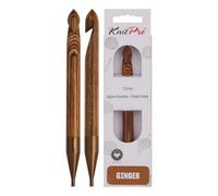 KnitPro Ginger Afghan/Tunisian Crochet Hook Afgano/tunecino: Ganchillo, Madera, Assorted, 12.00mm