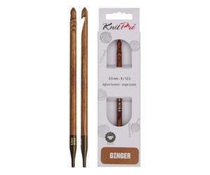 KnitPro Ginger Afghan/Tunisian Crochet Hook Afgano/tunecino: Ganchillo, Madera, Assorted, 6.50mm