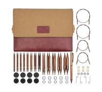 KnitPro Ginger Set de Agujas Intercambiables - Pares de Agujas Circulares de 13 x 10 cm con Accesorios Ginger Grande Set, para Principiantes, Profesionales y Caja de Regalo