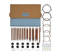 KnitPro Ginger Set de Agujas Intercambiables - Pares de Agujas Circulares de 13 x 13 cm con Accesorios Ginger Grande Set, para Principiantes, Profesionales y Caja de Regalo