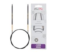 KnitPro J'Adore Cubics Agujas de tejer circulares fijas - Agujas de madera para calcetines, mantas, mangas, tejido circular corto - 100 cm x 3 mm