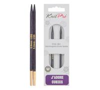 KnitPro J'Adore Cubics Agujas de tejer circulares intercambiables - Agujas de madera para calcetines, mantas, mangas, tejido circular corto - 5 mm