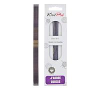 KnitPro J'Adore Cubics Juego de 5 agujas de tejer de doble punta - Agujas de madera para calcetines, sombreros, manoplas, tejido circular corto - 15 x 2,5 mm