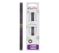KnitPro J'Adore Cubics - Juego de 5 agujas de tejer de doble punta, alfileres de madera para calcetines, sombreros, manoplas, punto corto y redondo, 15 cm x 2,25 mm