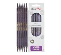 KnitPro J'Adore Cubics - Juego de 5 agujas de tejer de doble punta, alfileres de madera para calcetines, sombreros, manoplas, punto corto y redondo, 15 cm x 8,00 mm