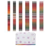 KnitPro Juego de 2 agujas de madera de doble punta Symfonie - 20 cm
