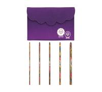 KnitPro Juego de agujas de crochet Symfonie de madera de una sola punta, 3,5, 4,5, 5,0, 6,0 y 8,0 mm