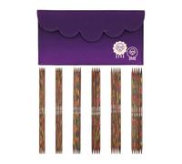 KnitPro Juego de agujas de tejer de madera Symfonie en varias longitudes Longitud cm 20 cm 2,50, 3,00, 3,50, 4,00, 4,50 y 5,00 mm
