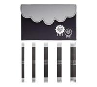 KnitPro Juego de agujas de tejer KnitPro Karbonz, doble punta, juegos de 5 carbonos de 15 cm, 2,00, 2,50, 3,00, 3,50 y 4,00 mm