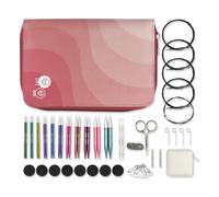 KnitPro Juego de Agujas Intercambiables Zing - Pares de Alfileres Circulares de 11x10cm con Accesorios Zing Regal Set, Codificado por Colores para Principiantes, Profesionales y Set de Regalo