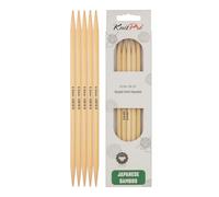 KnitPro K22133 Agujas de Tejer Puntiagudas, Bambú, Natural, 6,5 mm, 5 Unidades
