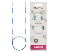 KnitPro K42069 Agujas Circulares, Metal Nailon, carbón, 60cm, 4,00mm