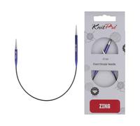 KnitPro K47059 Aguja de Tejer Circular, Metal, Azul, 25cm / 4.50mm