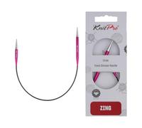 KnitPro K47060 - Aguja circular de metal, color rosa, 25 cm/5 mm