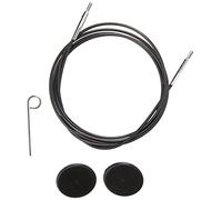 KnitPro - KnitPro Cable Intercambiable Negro (120cm) con Conectores Plateados - 1 Pieza