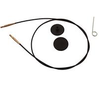 KnitPro - KnitPro Cable Intercambiable Negro (60cm) con Conectores Dorados - 1 Pieza