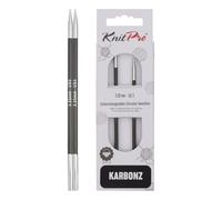 Knit Pro Bombilla, KnitPro Karbonz interchang. Needle Tips Spec. 3.25mm-1pc, Negro, 3,25mm