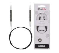KnitPro - KnitPro Karbonz Latón (100cm, 5.50mm) Fija Circular Agujas de Punto - 1 Aguja
