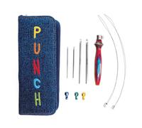 KnitPro - KnitPro Liso Finalizado Vibrante Madera y Brillante Metal Puñetazo Agujas Bordado Kit - 1 Juego