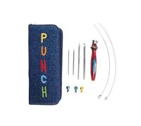 KnitPro - KnitPro Liso Finalizado Vibrante Madera y Brillante Metal Puñetazo Agujas Bordado Kit - 1 Juego