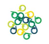 KnitPro Marcadores de Anillo Dividido, Mixto, Verde, Azul, Amarillo, 30 unidades