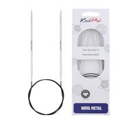 KnitPro - KnitPro Nova Brillantes Pulidas Metal (50cm, 3.00mm) Fija Circular Agujas de Punto - 1 Aguja