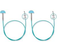 KnitPro - KnitPro Swivel 360° Cable Intercambiable para Aguja de 80cm - 3 Piezas (Paquete de 2)