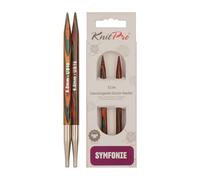 KnitPro Symfonie - Puntas intercambiables de madera (para agujas de tejer circulares) - Varios anchos, Plateado, 6 mm