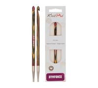 KnitPro KP20749 Symphonie, tejido tunecino, simple, madera fina, multicolor, 6,00 mm