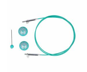 KnitPro KP36614-80cm Cable, Material elástico y Flexible, Azul, One Size