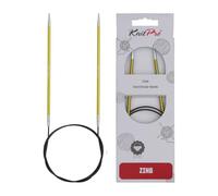 KnitPro Zing: Agujas de Tejer Circulares fijas: 120 cm x 3,50 mm, Metal, Verde