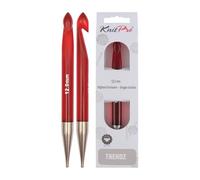 KNITPRO Tendencia: Ganchillo: Afgano/tunecino: Extremo único: 12 mm, Rojo, 12,00 mm