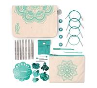 KnitPro Mindful Juego de Agujas Intercambiables - 7 Pares de Agujas de Tejer Circulares de 10 cm con Accesorios Mindful Grace Set para Principiantes, Profesionales y Set de Regalo