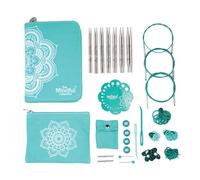 KnitPro Mindful Juego de Agujas Intercambiables - 7 Pares de Agujas de Tejer Circulares de 13 cm con Accesorios Mindful Hope Set para Principiantes, Profesionales y Set de Regalo