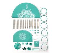 KnitPro Mindful Set de Agujas Intercambiables - Pares de Agujas Circulares de 14x13 cm con Accesorios Mindful Affection Set para Principiantes, Profesionales y Caja de Regalo