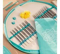 KNITPRO Mindful-Set GRATITUDE - Juego de puntas de aguja de acero inoxidable y accesorios, artículo 36301DE, edición alemana