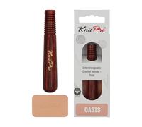 KnitPro Oasis - Aguja de ganchillo intercambiable con mango de madera