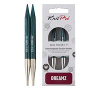 KnitPro Puntas cónicas intercambiables para todo tipo de hilo, azul/verde, 10 cm x 8 mm