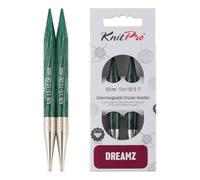 KnitPro Puntas cónicas intercambiables para todo tipo de hilo, azul/verde, 13 cm x 10 mm