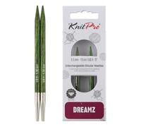 KnitPro Puntas cónicas intercambiables para todo tipo de hilo, verde, 13 cm x 5,5 mm
