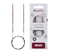 KnitPro Puntas cónicas para tejer circulares con todo tipo de hilo, marrón/naranja, 100 cm x 2,5 mm