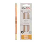 KnitPro Basix-Agujas de Tejer Circulares de Abedul: Intercambiables: Normal: 11,6 cm x 3,00 mm, Madera, Multicolor