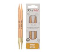 KnitPro Basix-Agujas de Tejer Circulares de Abedul: Intercambiables: Especial: 8,5 cm x 6,00 mm, Madera, Multi-Colour