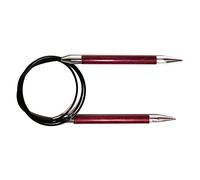 KnitPro Royale: Agujas de Tejer: Circular: fijas: 100 x 9 mm, Madera de Abedul, latón, Multicolor, 9,00 mm