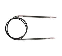 KnitPro Royale: Agujas de Tejer: Circular: fijas: 150 cm x 4,50 mm, Madera de Abedul, latón, Multicolor, 4,5 mm