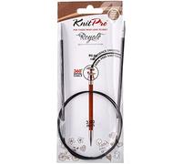 KnitPro Royale - Agujas de Tejer Circulares Intercambiables, Abedul/latón, Multicolor, 80 cm x 3 mm