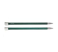 KNITPRO Royale: Agujas de Tejer de un Solo Extremo: 30 x 10 mm, Madera de Abedul, latón, Multicolor, 10 mm